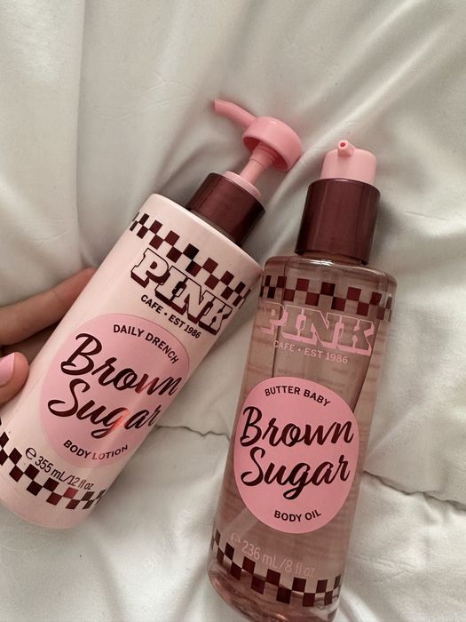 Олійка та лосьйон для тіла від Pink.Аромат BROWN SUGAR