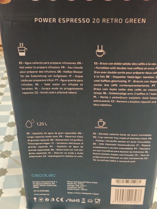 Máquina de café nunca usada