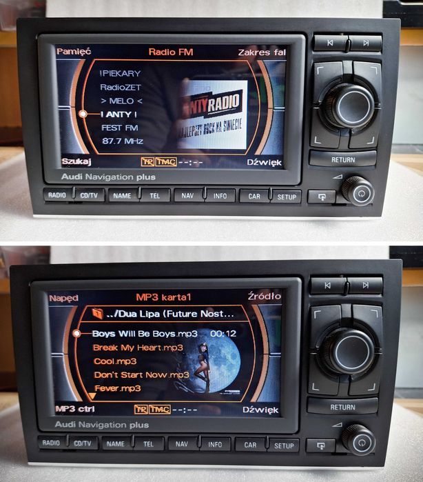 Audi A4 B6 B7 Seat EXEO Radio RNS-E Montaż, LOGA, GPS,MAP SD, FILM, GW