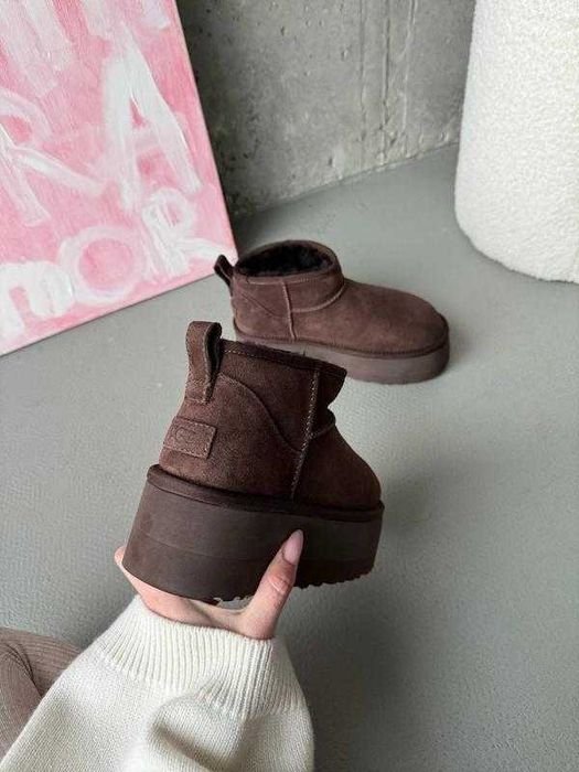 Угги/Угг/Уггі/Уги/Угі/UGG Australia Ultra Mini Platform 5 см Chocolate