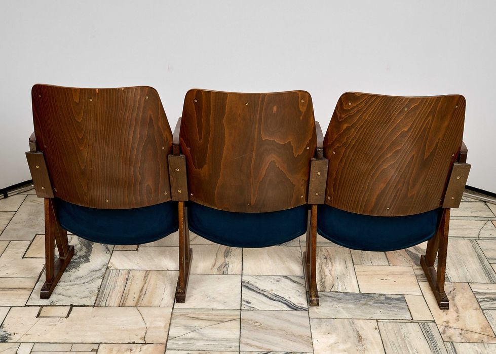 Fotele kinowe Vintage Czechosłowacja lata 70