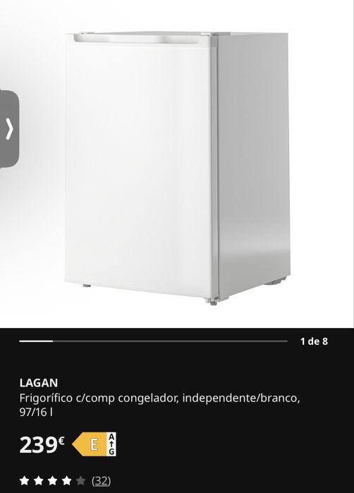 Frigorifico com congelador independente IKEA