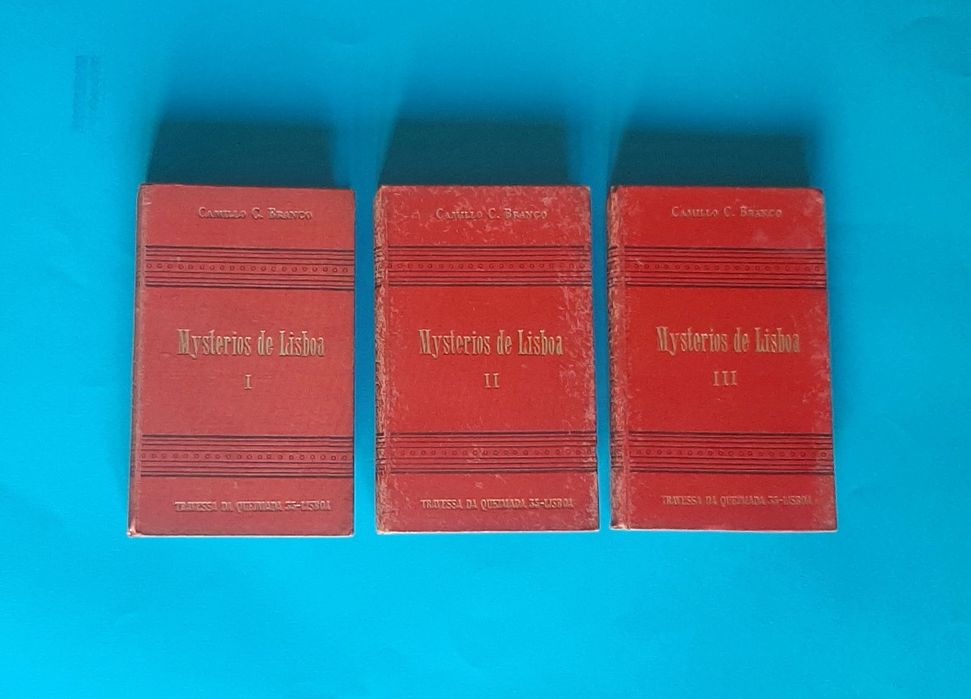 Mistérios de Lisboa / Camilo Castelo Branco 3 volumes raros
