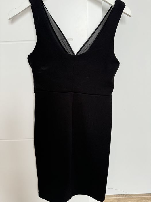 Czarna sukienka mini jak nowa r. XS