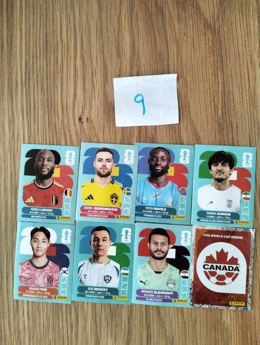 Cromos do mundial pacote de 8