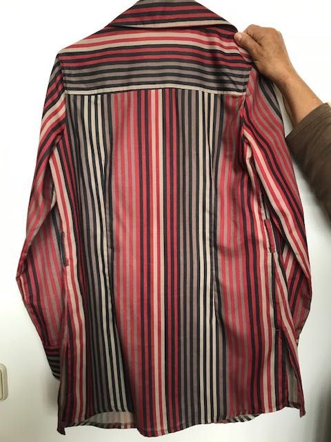 Camisa Riscas Bordeaux M/L como NOVA