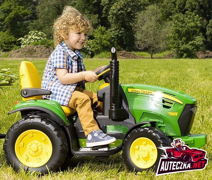 Traktor Na akumulator Peg Perego John Deere Power Pull z Przyczepą