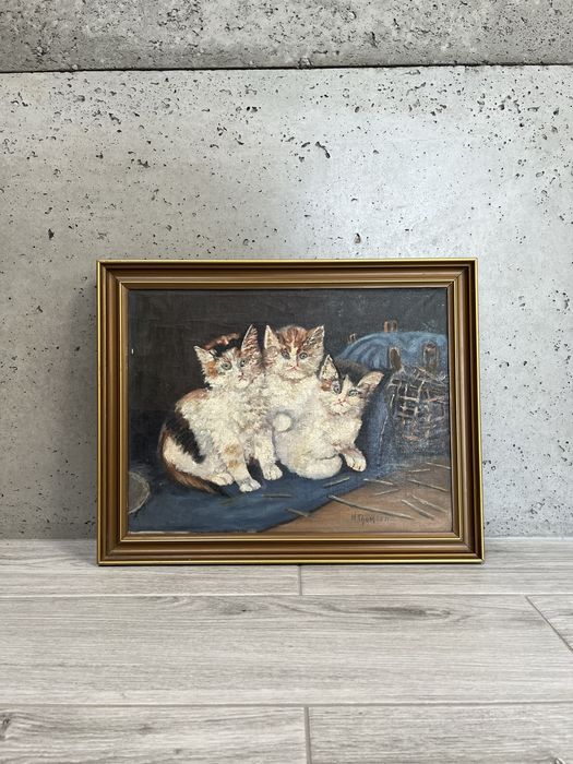 Obraz trzech kotów H. Thomsen