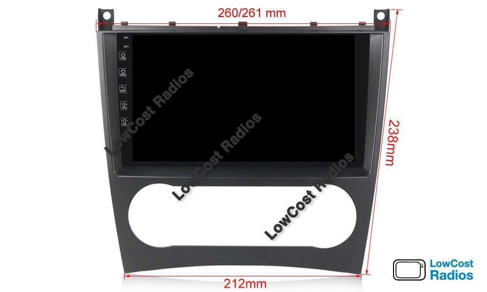 Auto Rádio GPS ANDROID 9' MERCEDES C W203 e W209 | 2004 a 2006 | APPS