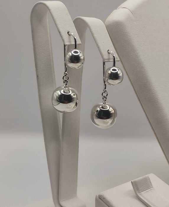 Серебряные серьги-шарики