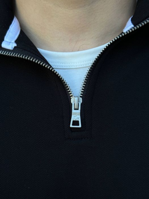1/3 zip Lacoste / кофта светр світшот лакост чорний/ олд мані/ світер
