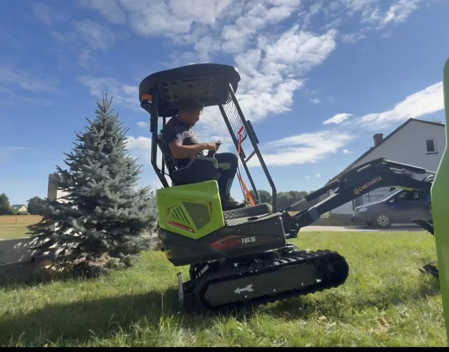 Minikoparka 1,6T - 1.8T. Kubota, Caster.  Osprzęt w cenie. Okazja.