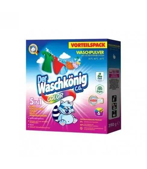 Der Waschkonig proszek do pr. kolorów 0,39 kg - 6 prań x4 opak.(1.5kg)