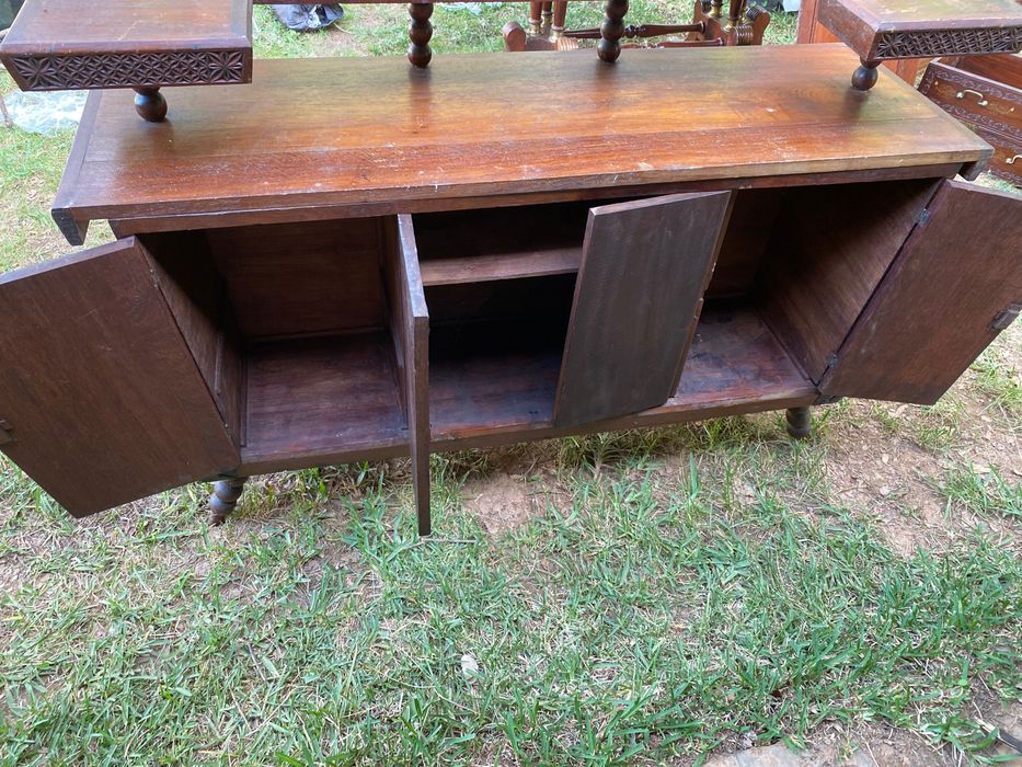 Extraordinário Bar Balcão Madeira exótica Moçambique 1,40 mt Anos 60