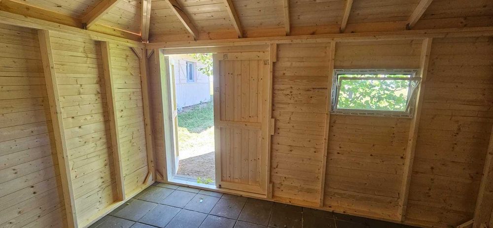 Domek narzędziowy "Świerk z Drewutnią" 3 x 4 altana altanka domek
