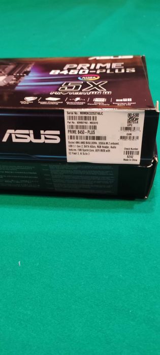 Материнка Asus Prime b450-plus