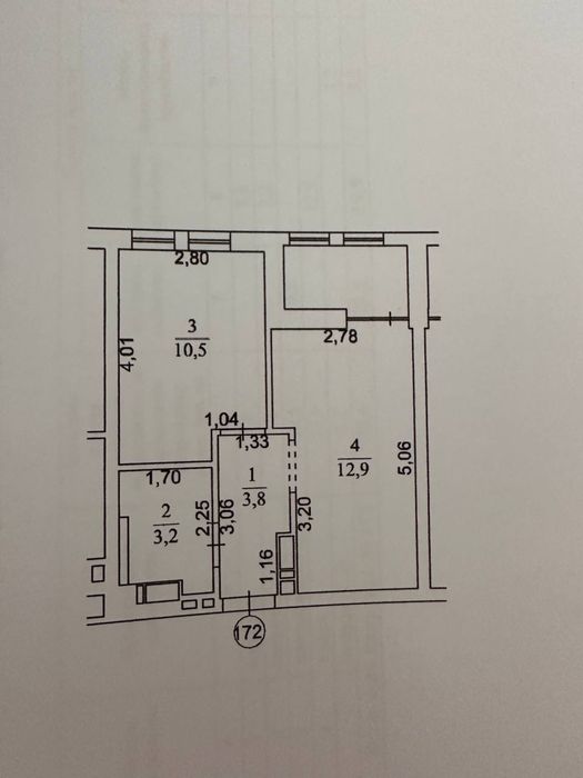 1-комнатная квартира по адресу (площадь 33,6 м²) - Atlanta.ua - фото 9