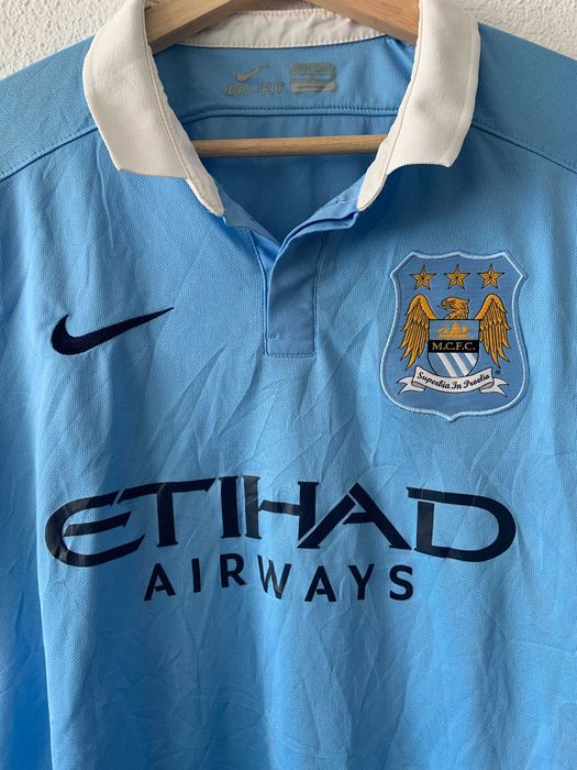 Manchester City 2015/2016 Home Football Shirt Nike Jersey Size M