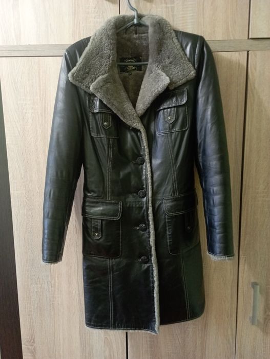 Дублянка дубльонка натуральна цегейка шкіра 38 розмір жіноча L