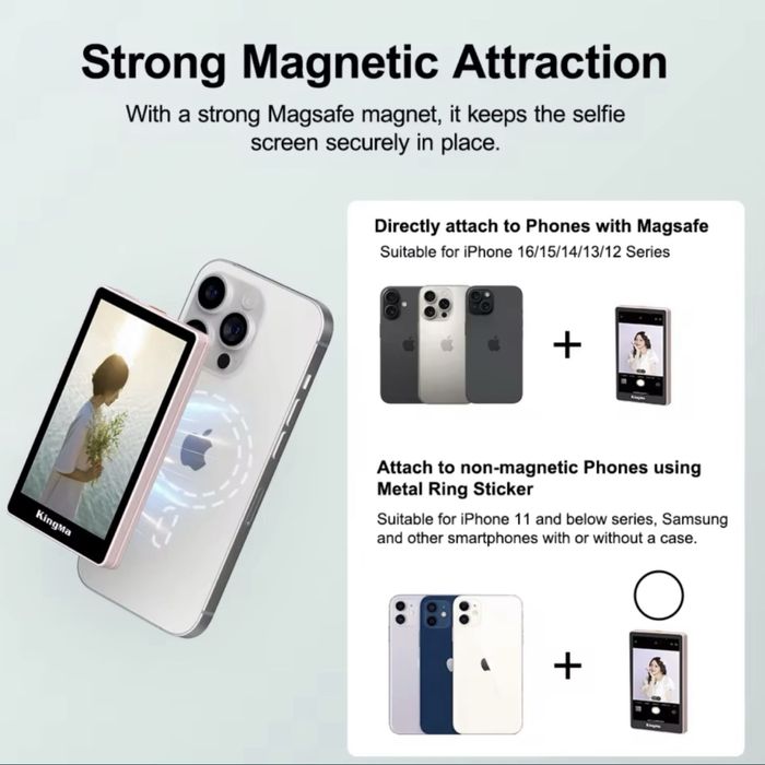 Kingma VL-PH02 Max vlog screen, селфі екран для смартфона(у наявності)