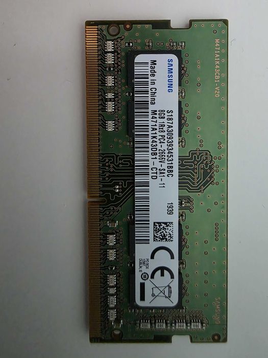 Memória RAM Samsung 8GB DDR4 2666MHz SO-DIMM para Portátil