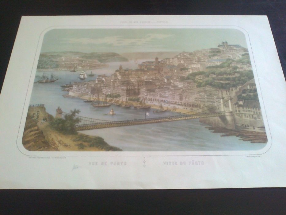 Gravura antiga vista da cidade do Porto