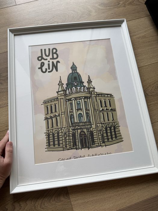 Plakat Lublin z ramką