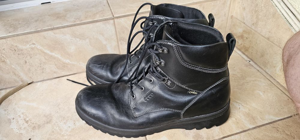 Ecco skórzane męskie buty za kostkę z Gore Tex rozmiar 46 wkładka 30cm używane