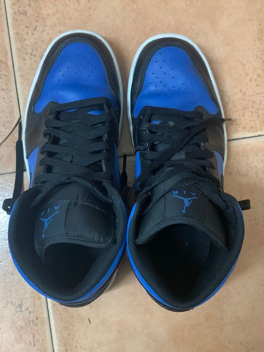 Air jordan azul cano alto