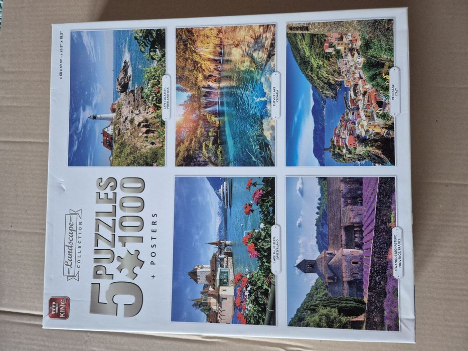 Puzzle King 5x1000 zestaw