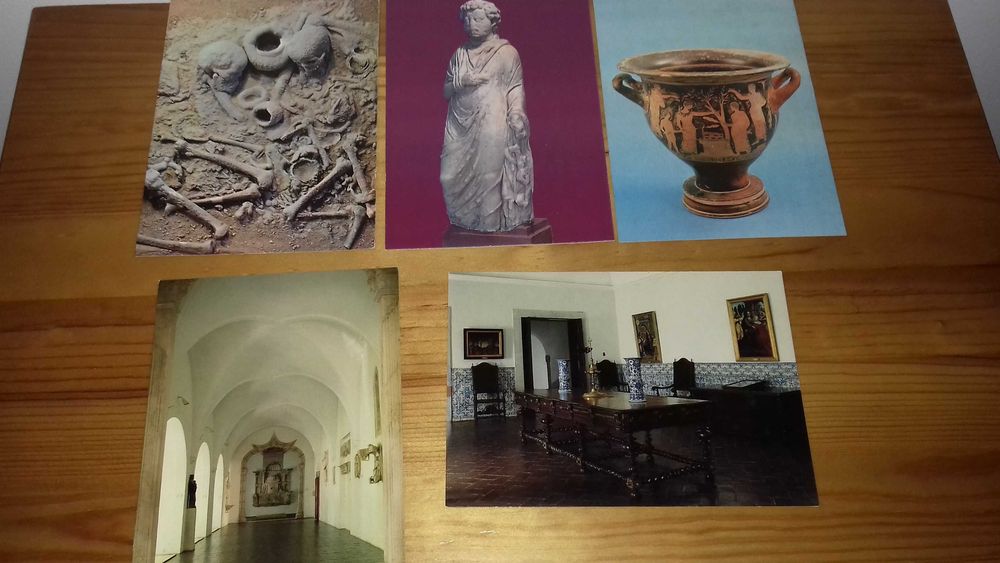 Conjunto de postais de núcleos museológico portugueses