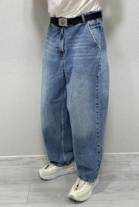 Джинси Bershka skater fit сині широкі baggy джинсы широкие реп