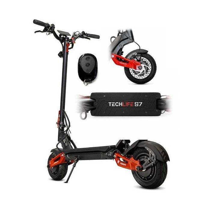 Hulajnoga Elektryczna Techlife S7 2027 20Ah 52V Moc 3000W Pilot do prędkości maksymalnej, Hamulce hydrauliczne NUTT, Opony bezdętkowe CST