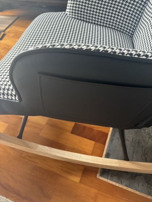 Fotel bujany podnóżek nowy wygodny wysyłka