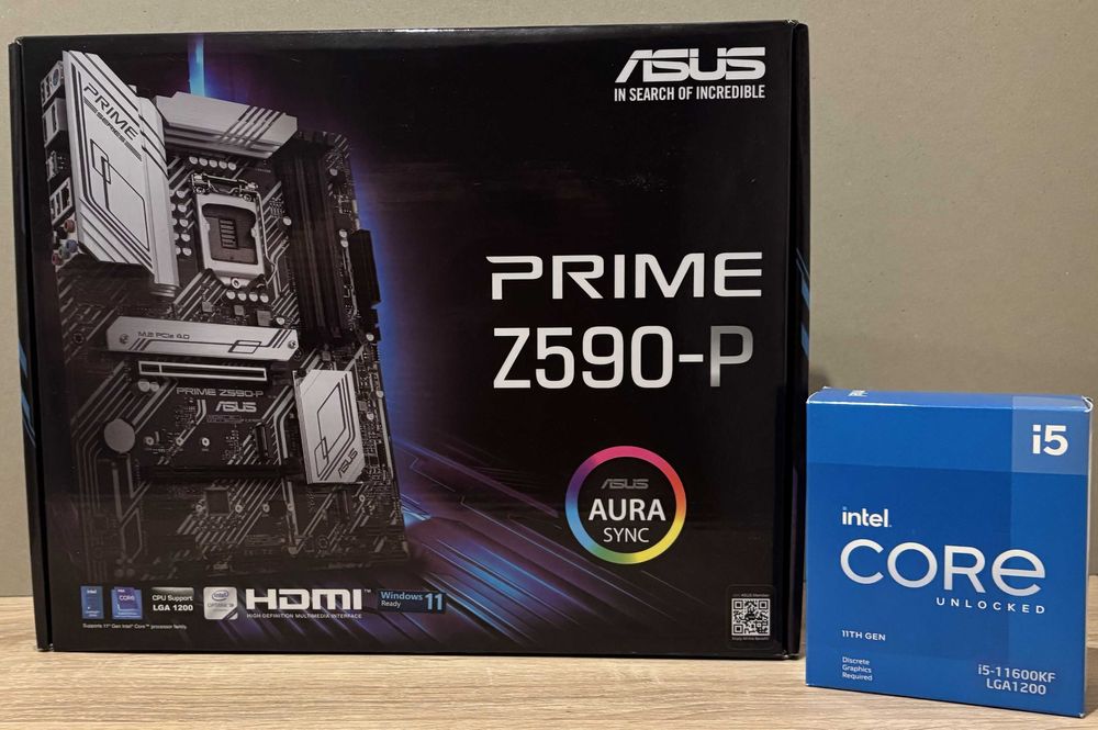 Płyta ASUS PRIME Z590-P + Intel i5-11600KF