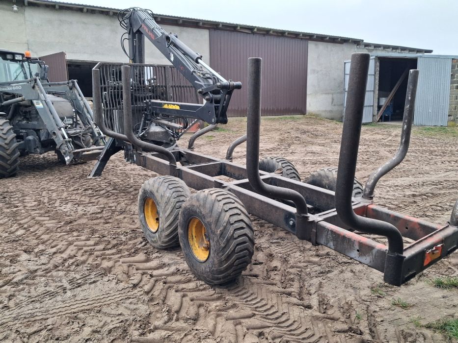 Przyczepa zrywkowa leśna 9t PALMS żuraw 680