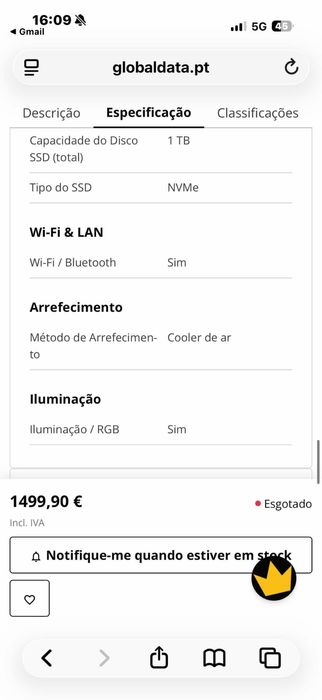 Computador Mach 2 Gamer-PC Ryzen 5 7500F 32GB DDR5 1TB RTX 5060 Ti 16GB WiFi W11