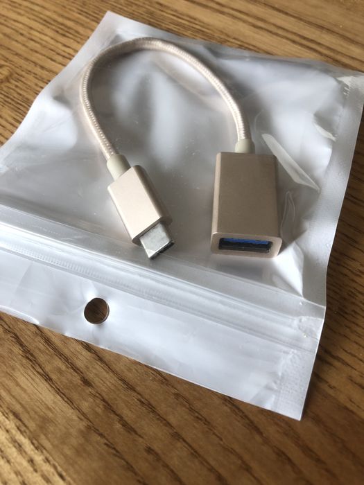 Adapter usbC do usb złoty