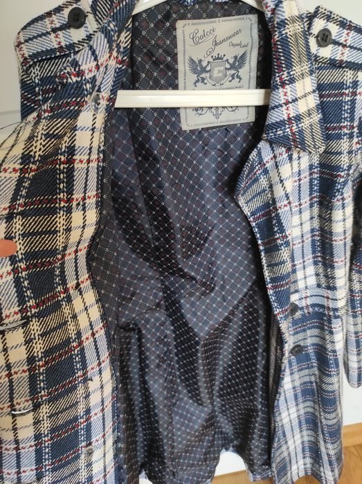 płaszcz krata Colcci L dobry na M