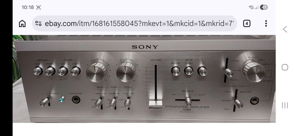 Vendo Sony TA 1140