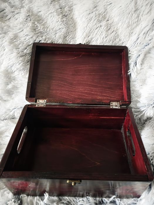 Szkatułka drewniana duża decoupage