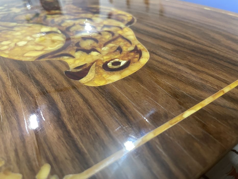 Нарди з бурштиновою аплікацією