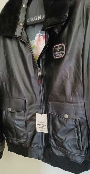 Kurtka Aeronautica skóra naturalna bardzo duża rozm  3 x XL