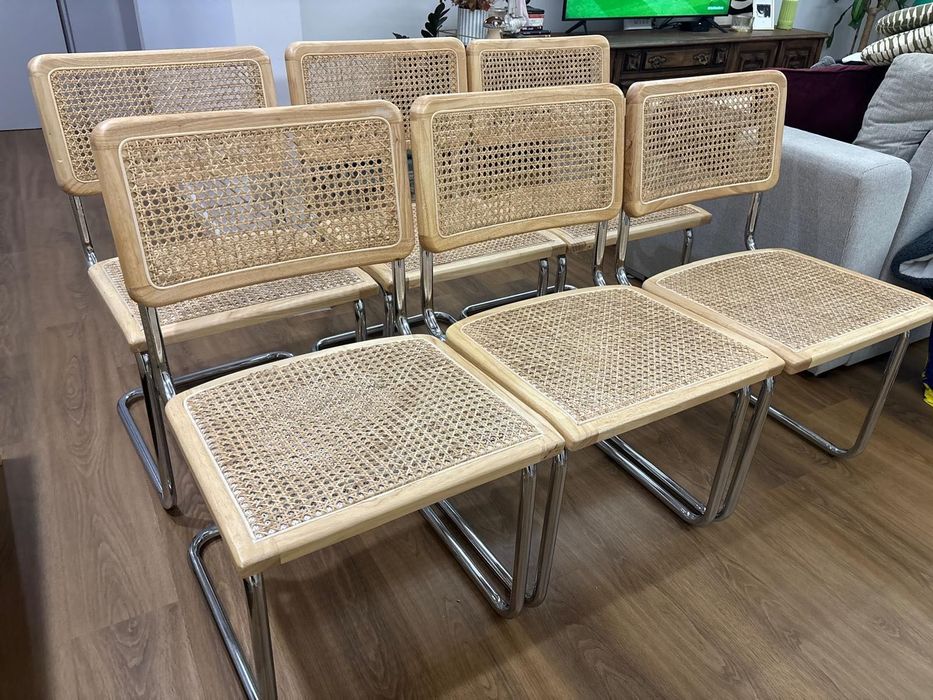 Conjunto de 6 cadeira de rattan