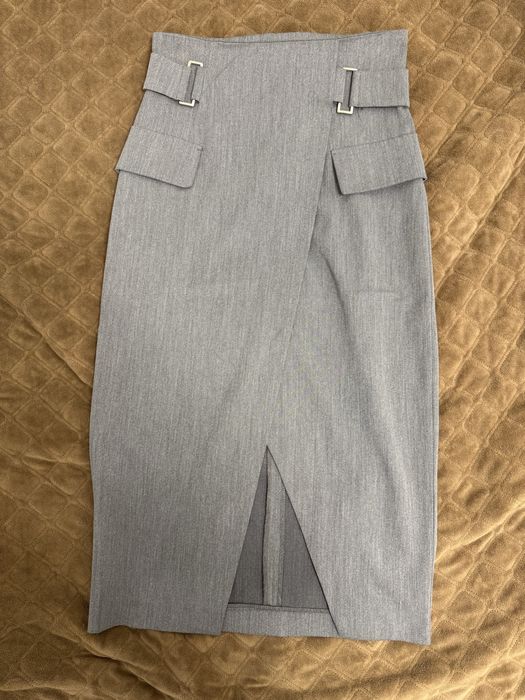 Спідниця олівець Zara, сіра, 34 XS
