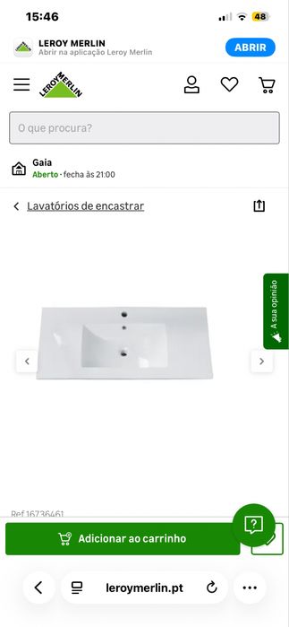 Móvel wc com o respetico lavatório Leroy Merlin