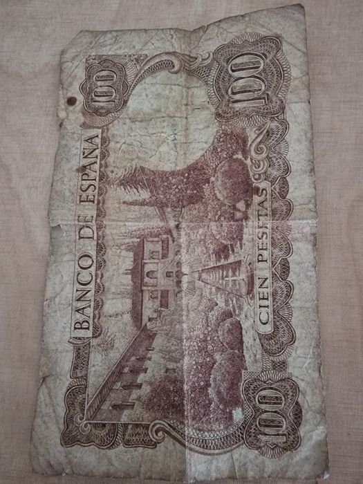 Nota antiga Cien pesetas