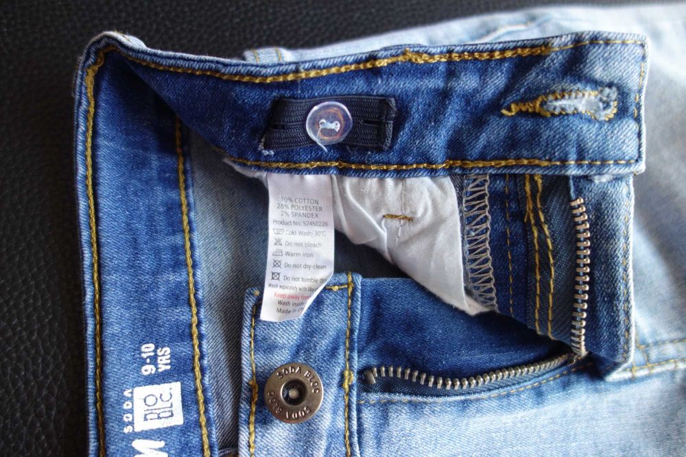 Calças de ganga para menina 9-10 anos com pérolas #Be Denim