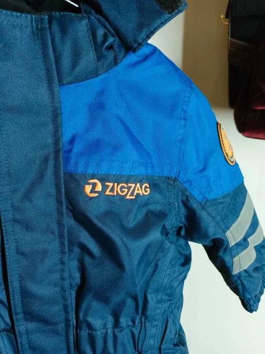 Kombinezon zimowy dziecięcy ZigZag w-pro 5000 – granatowo-niebieski