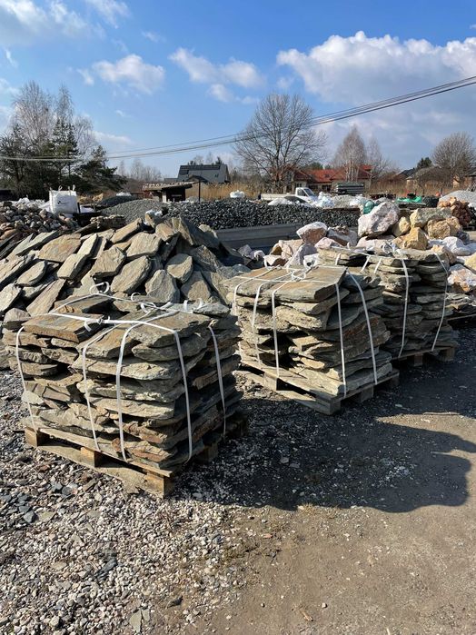 ŁUPEK SZAROGŁAZOWY Szarogłaz Kamień Kaskada Oczko Wodne Płyty Elewacja